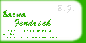 barna fendrich business card